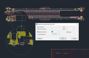 Vista detallada
Cree vistas ampliadas de ciertas secciones de las piezas con un solo clic. Las
vistas de talladas se actualizan automáticamente cuando se modifiquen las piezas.